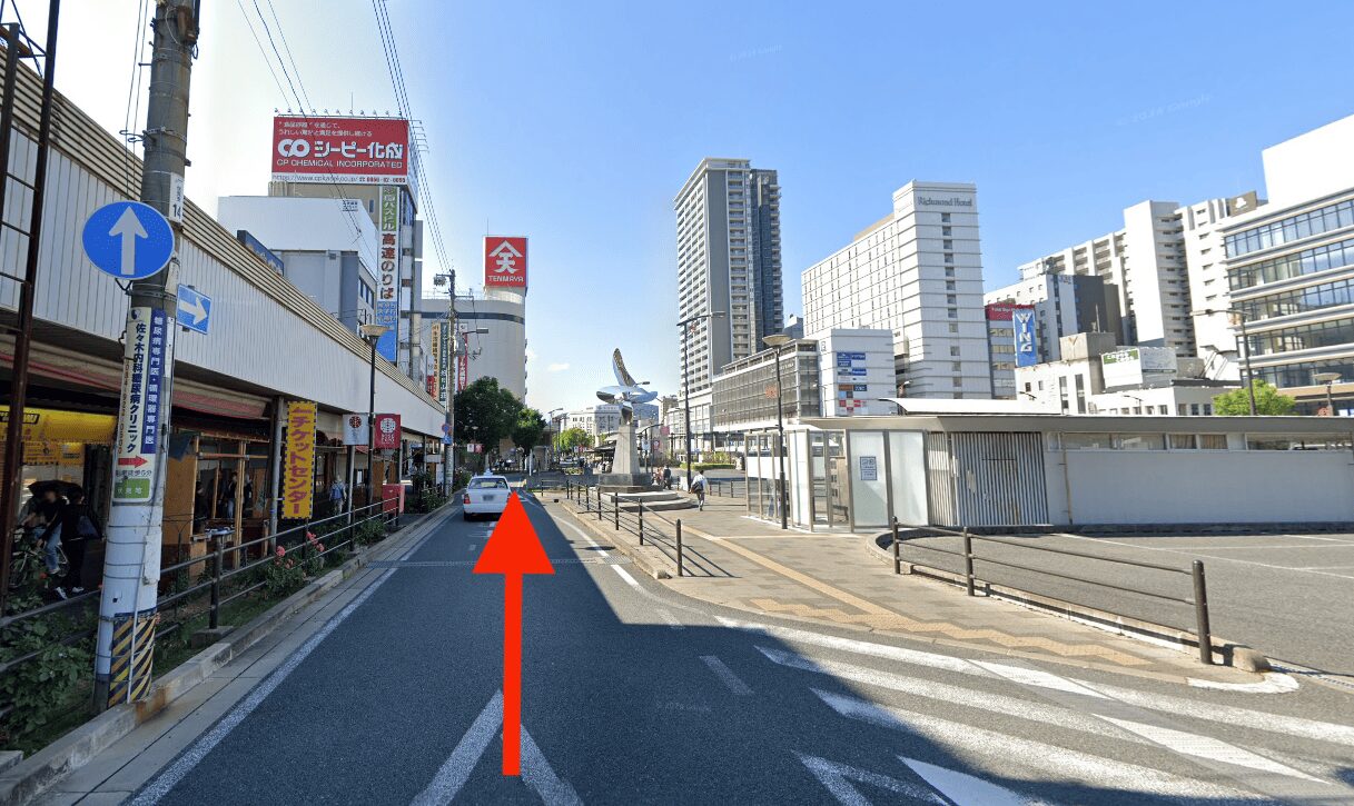 JR福山駅さんすて福山前の道