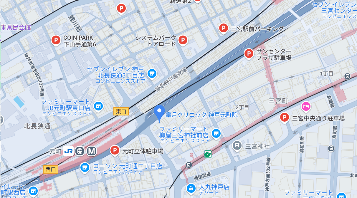 皐月クリニック神戸元町院周辺の駐車場情報