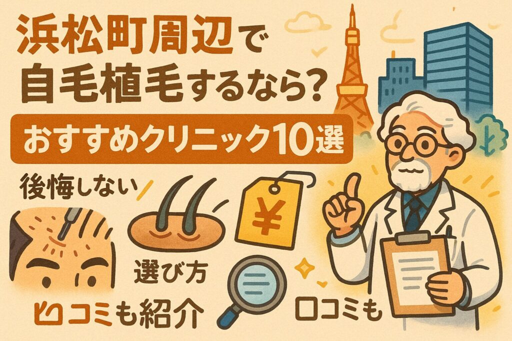 浜松町周辺の自毛植毛クリニックおすすめ10選を後悔しない選び方とあわせて紹介