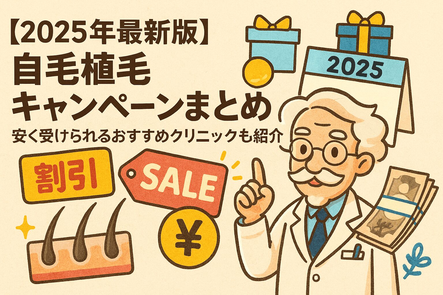 自毛植毛キャンペーンをまとめてお伝え!安く受けられるおすすめクリニックも紹介
