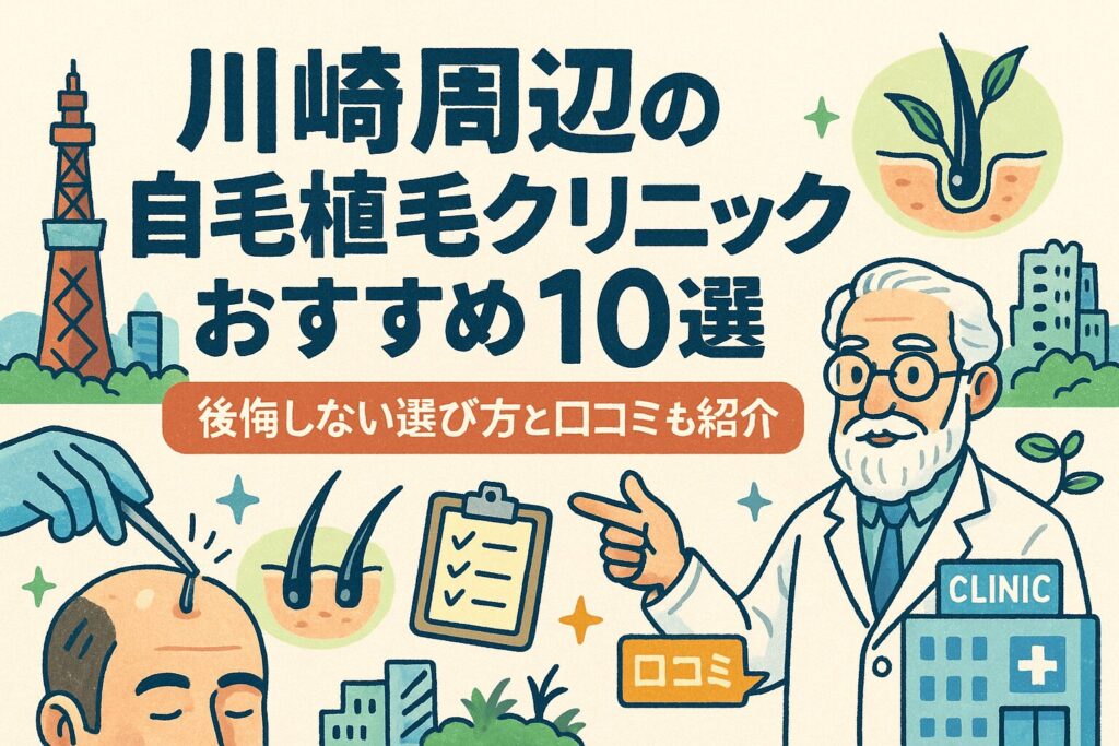 川崎周辺の自毛植毛クリニックおすすめ10選を後悔しない選び方とあわせて紹介