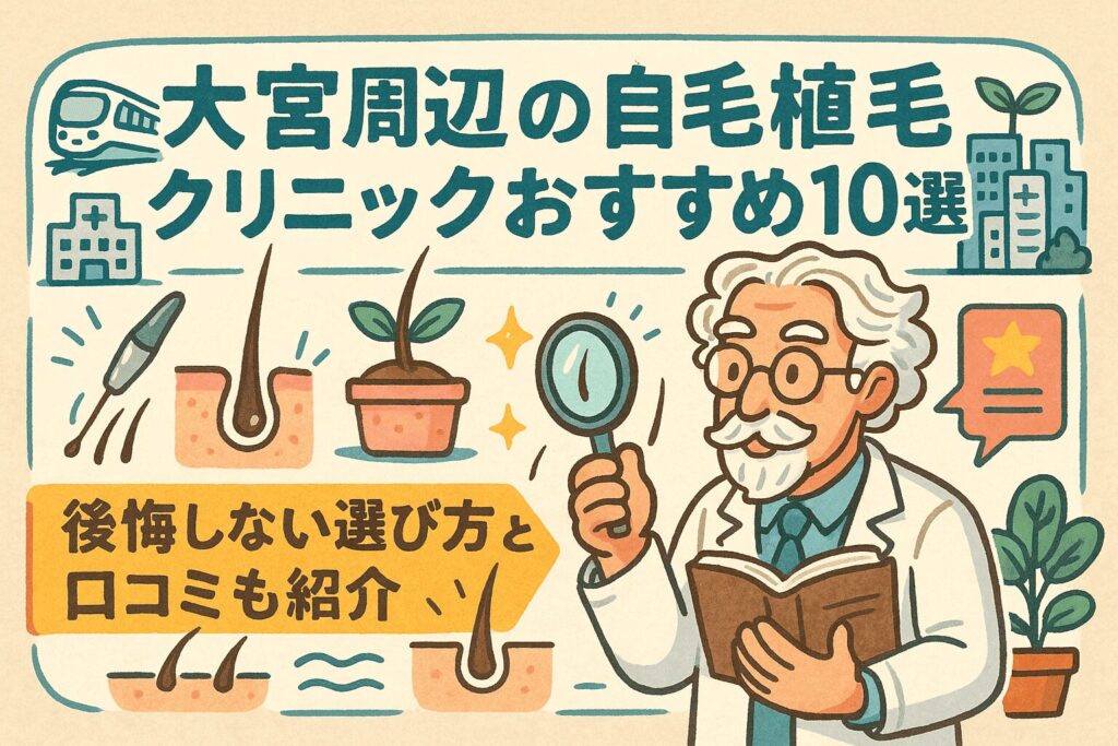 大宮周辺の自毛植毛クリニックおすすめ10選を後悔しない選び方とあわせて紹介