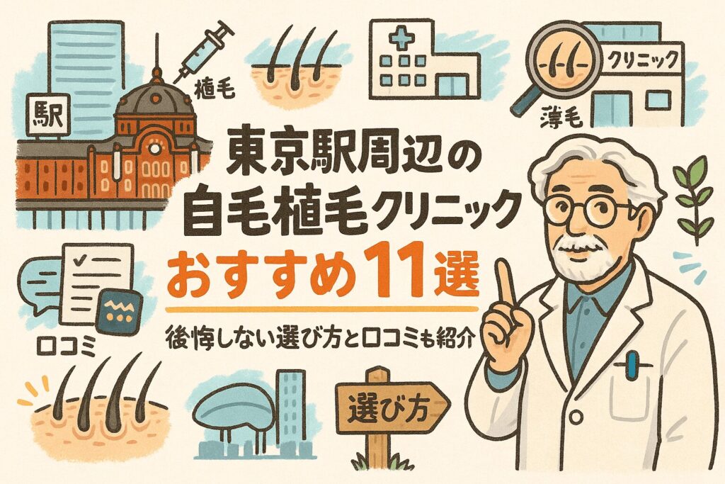 東京駅周辺の自毛植毛クリニックおすすめ11選を後悔しない選び方とあわせて紹介