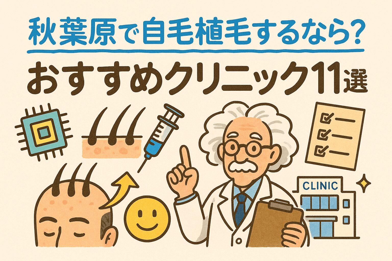 秋葉原周辺の自毛植毛クリニックおすすめ11選を後悔しない選び方とあわせて紹介