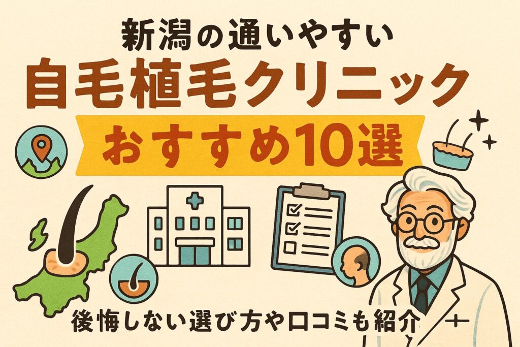 新潟県の通いやすい自毛植毛クリニックおすすめ10選を後悔しない選び方とあわせて紹介