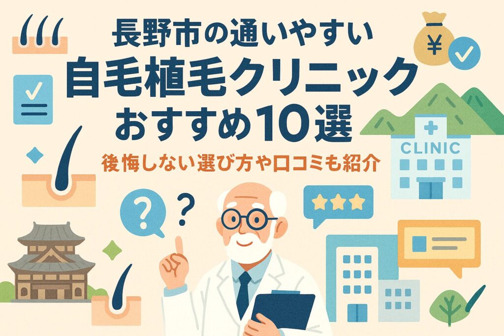 長野市の自毛植毛クリニックおすすめ10選を後悔しない選び方とあわせて紹介
