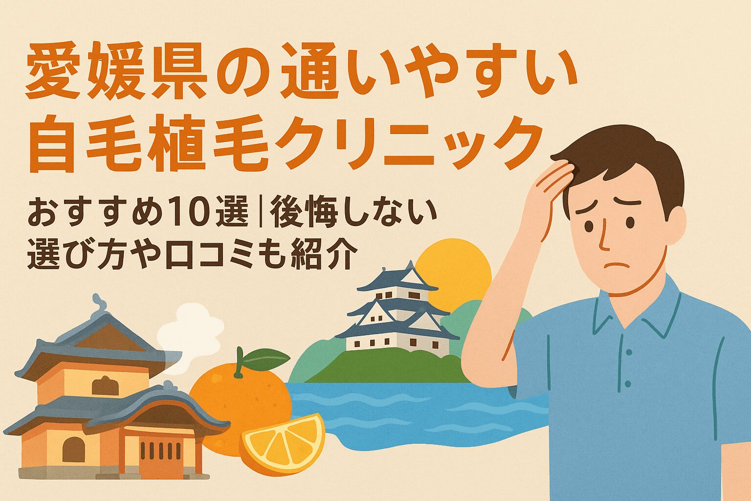 愛媛県の自毛植毛クリニックおすすめ10選を後悔しない選び方とあわせて紹介