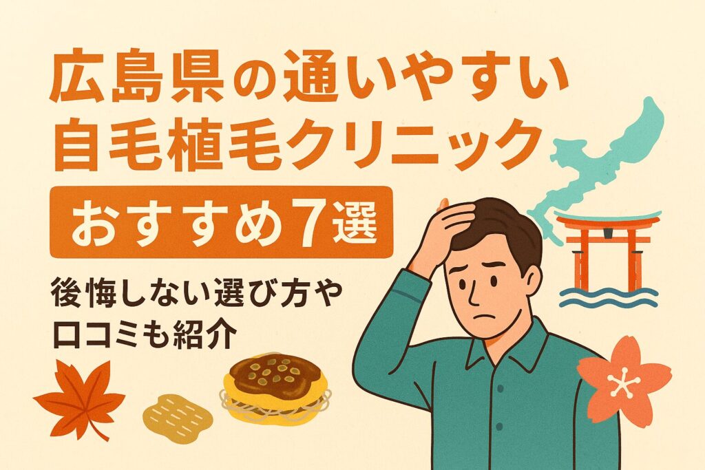 広島県の自毛植毛クリニックおすすめ7選を後悔しない選び方とあわせて紹介