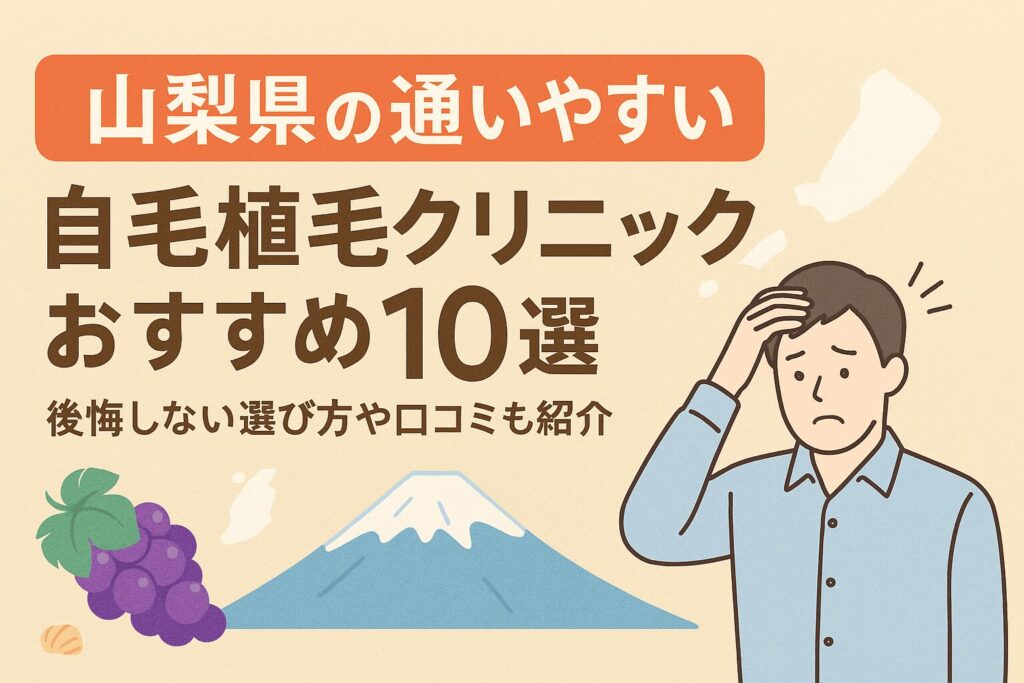 山梨県の自毛植毛クリニックおすすめ10選を後悔しない選び方とあわせて紹介